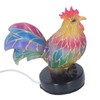 Stained Resin Rooster Table Lamp Night Light LED Animal Night