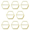 yyangz 60PCS Hexagonal Metal Paper Clips Gold Electroplated Geometric Straight