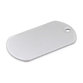 100 pcs Blank Stainless Steel Military Spec Dog Tag Rolled Edge Back (Shiny Finish)