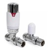 Straight Thermostatic Radiator Valves TRV & Lockshield Pack 15mm x