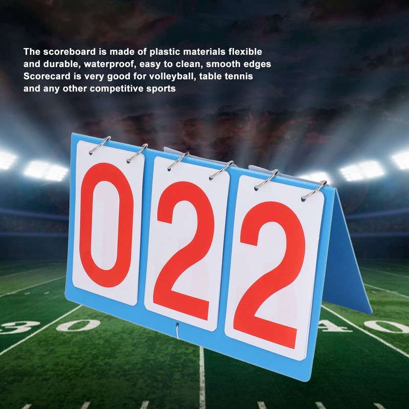 Scoreboard Flipper, Portable 3-Digit Flip Scoreboard Tabletop Score Keeper for