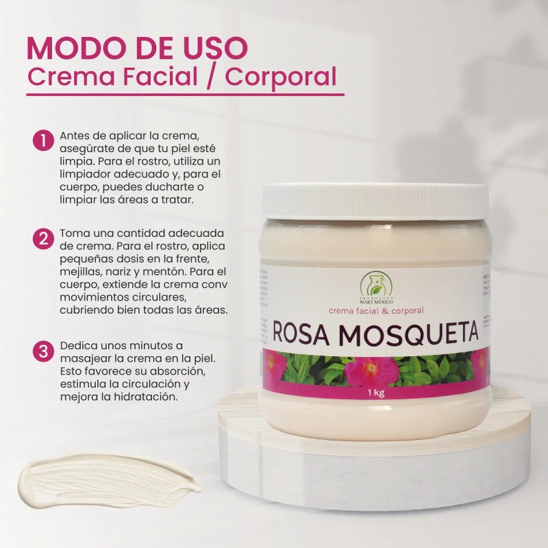 Crema De Rosa Mosqueta Anti-edad (1 Kilo) Todo Tipo De