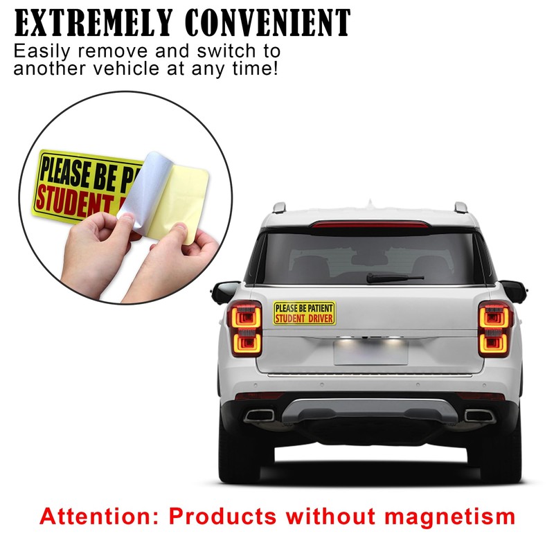 JUSTTOP 3pcs Student Driver Sticker for Car, Please Be Patient