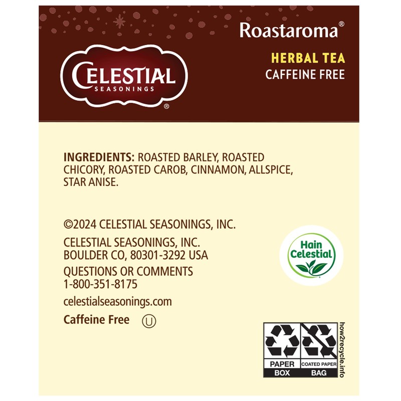 Celestial Seasonings Herbal Tea, Roastaroma, Caffeine Free, 3.3 Ounce 20