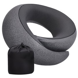VOOMIKON Neck Pillow Airplane, Travel Pillows for Airplanes, Memory Foam Adjustable Portable Neck Pillow for Traveling, Car Rides, and Home Use