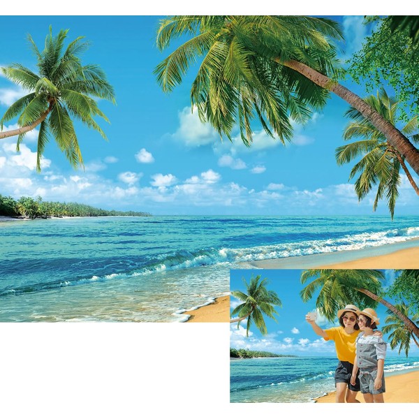 XCKALI Summer Beach Backdrop Tropical Hawaii Beach Ocean Photography Background