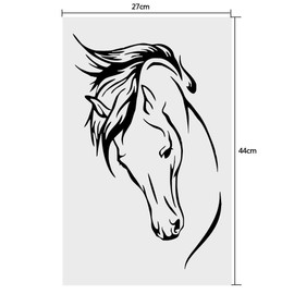 Yosoo Horse Head Wall Sticker Removable Wall Decal DIY Vinyl Art Murals Main Kitchen Living Room Bedroom Wall Door Hanging