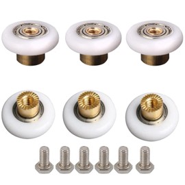 Shower Door Rollers，Roller Diameter 27mm, The Bathroom Glass Door Replacement Part Runner Sliding Shower Door Roller 6PCS
