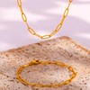 Waterproof Gold Plated Paperclip Chain, Razzberry Designer Jewellery, 316 Stainless