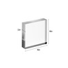 CiaoHER 1in Thickness 4in Square Acrylic Cube Display Block Clear