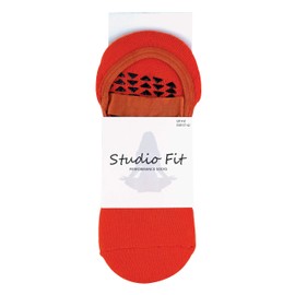 Sock Snob Women's Invisible Non-Slip Yoga Socks, orange