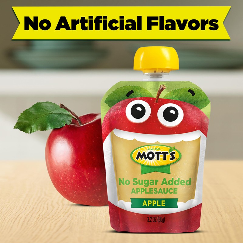 Mott's No Sugar Added Applesauce, Made from Real Fruit, No