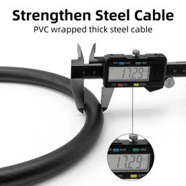 ROCKBROS Bike Lock Combination Cable Locks 5 Digit Resettable Bicycle Lock, 17mm Thick Security Bike Chain Lock for Road Mountain Bike Motorcycle Scooters…