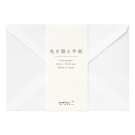 Midori Envelope, Western 2, Color Gift, White 20568006