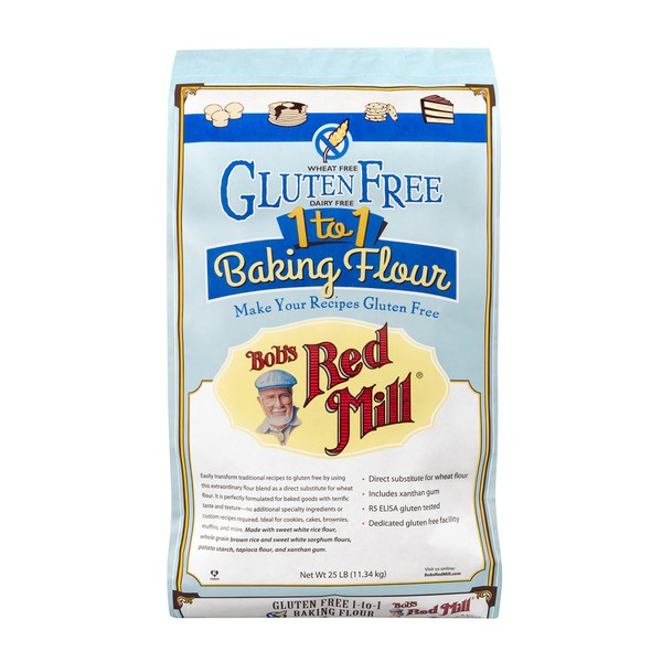 Bob's Red Mill Gluten Free 1-to-1 Baking Flour, 25 Pound