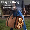 Firewood Carrier 80kg Load Bearing Waterproof Canvas Log Bag Wood