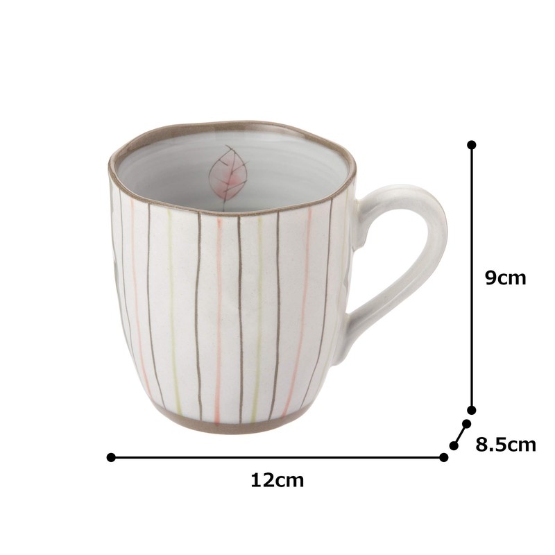 美濃焼 二色十草 マグ 赤 K43271