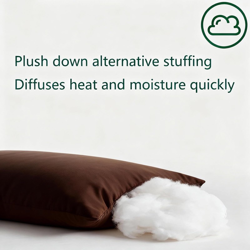 Gooeb Flat Ultra Thin Bed Pillows King Size Pillow Set