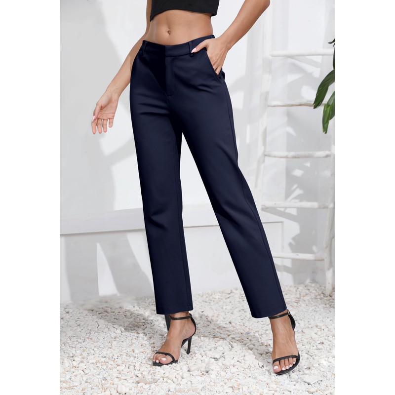 Urban CoCo Women's Elastic Waisted Dress Pants Business Work Casual