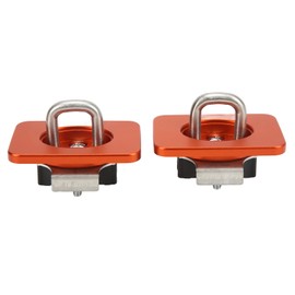 2pcs Stainless Steel Bull Ring Truck Bed Side Tie Down Anchors Replacement for F150 Series 1998‑2014Orange
