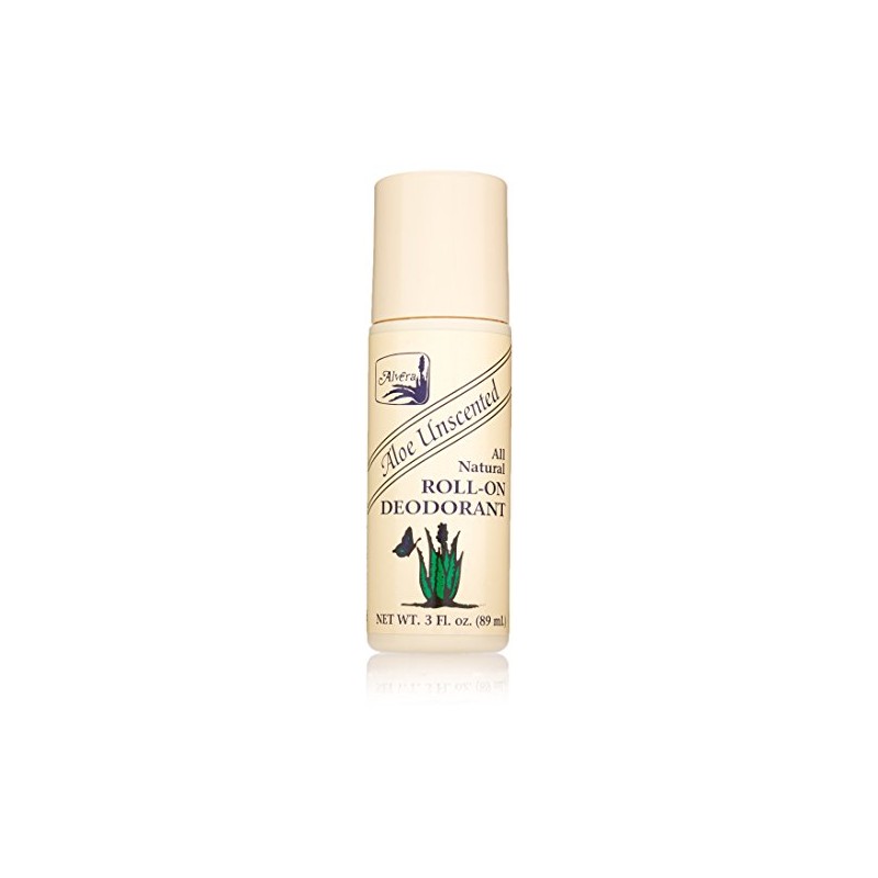 Alvera All Natural desodorante roll-on, Aloe sin aroma, Onza 3