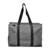 Gray Crosshatch NGIL Zippered Caddy Organizer Tote Bag