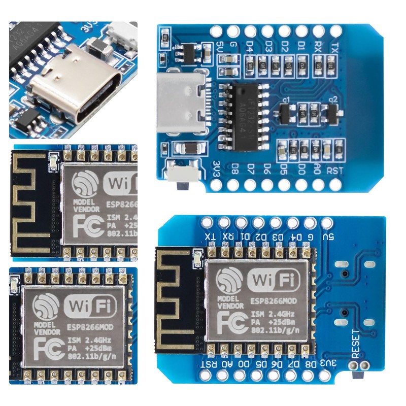 APKLVSR Pack of 5 NodeMcu with ESP8266 ESP-12F NodeMcu Lua