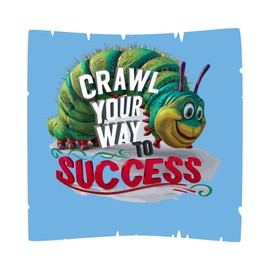 Crawl Your Way to Success Quote Hungry Catepillar Wall Decal Wall Décor Vinyl Sticker Size: 20 in x 16 in