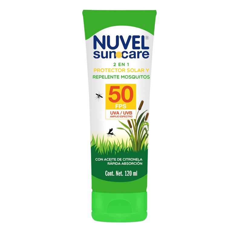 Nuvel Protector Solar FPS 50 Facial y Corporal con Repelente