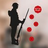 Medium Remembrance Soldier Silhouette Window Sticker for Glass - Includes