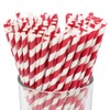 Paper Straws 30Pcs/50Pcs Pack Red and White Stripe Biodegradable Drinking,