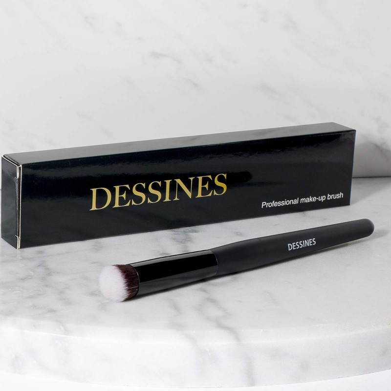 DESSINES Makeup Brush, Vegan Professional Brush with Natural Wood Handle