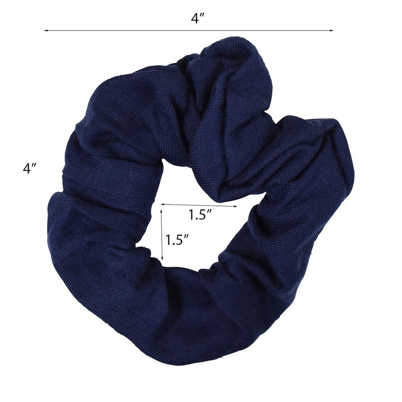 36 Pcs Solid Hair Scrunchies - Navy