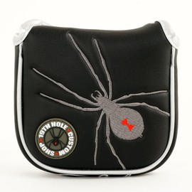 19th Hole Custom Shop Spider High-MOI Mallet Putter Headcover, Heel Shaft, Black, Golf Head Cover