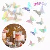 Dolores 36pcs Mariposas Decorativas Pared 3d Fiestas Adorno Pegatina