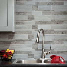 Aspect Peel and Stick Collage Tile in Mixed Gray Corridor (15 Sq Ft Kit)