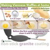PetriStor Waffle Maker Round Has Nonstick Coating Size 8 in