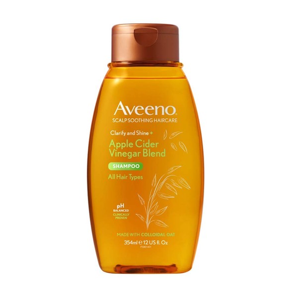 Aveeno Scalp Soothing Haircare Clarifying Apple Cider Vinegar Shampoo for Greasy and Oily Hair 354ml