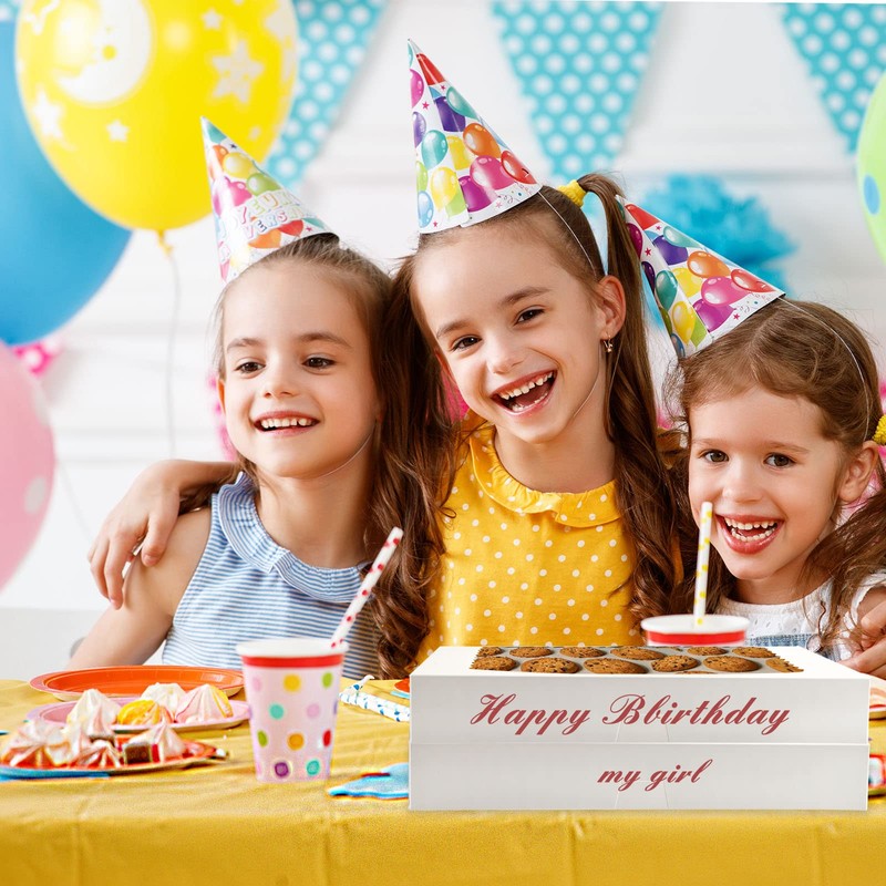 Moretoes Moretoes 30pcs Cookie Boxes, 16x11x2.5 Inches Auto-Popup Bakery Boxes