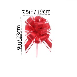 JPORSHU 40 Pieces Red Tension Bows, 19CM Christmas Large Gift Bows, Suitable for Christmas Valentine's Day Various Party Favors Flower Decorations Box Basket Decoration (Red, 7.5 inch)