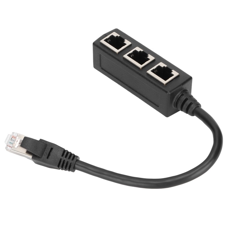 RJ45 Ethernet Adapter Cable Extension Function 1 to 3 Port