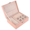 Jewelry Box Organizer 2 Layer Jewelry Storage Case PU Leather