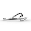 LeCalla 925 Sterling Silver Plain Ocean Wave Ring for Women