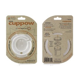 Original Cuppow Wide with Straw-Tek - Drinking Lid for Wide Mouth Canning Jar!