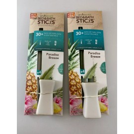 ENVIROSCENT 2-ENVIROSCENT BED/BATH FRAGRANCE STICKS WITH HOLDER PARADISE BREEZE NEW