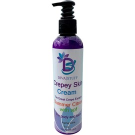 Crepey Skin Body & Face Cream With Hyaluronic Acid, Alpha Hydroxy and More (Summer Citrus with SPF)