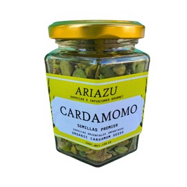ARIAZU Cardamomo verde en vaina 100gr sin moler Frasco hermetico Especias orientales Cardamomo entero Aromatico sin impureza Infusion cardamomo molido negro
