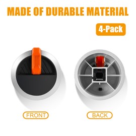 Control Knob for Blackstone 17" 22" 28" 36" Griddle Accessories (4, 4-Pack Orange Knobs)