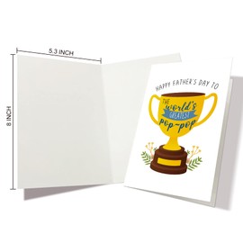 Nchigedy Happy Fathers Day Card for Grandad Grandfather, Best Grandpa Ever Card, Happy Fathers Day to the World's Greatest Pop-pop