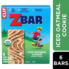 Iced Oatmeal Cookie Flavor Soft Baked Snack Bars, Organic Granola Bars, 6ct